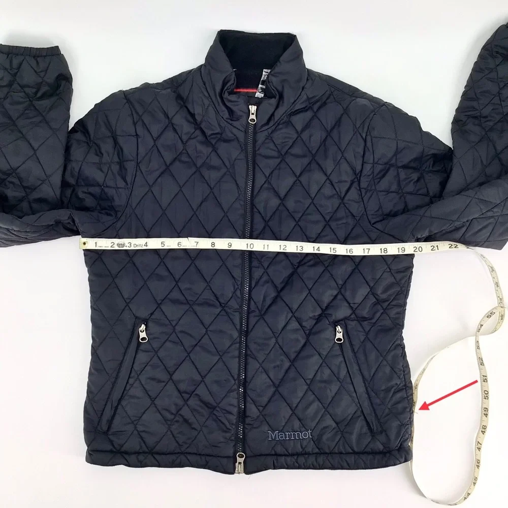 Marmot Women's PrimaLoft Black Quilted Full Zip Long Sleeve Jacket Size Medium - Picture 4 of 16